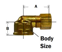 Compression Forged Female Elbow Diagram